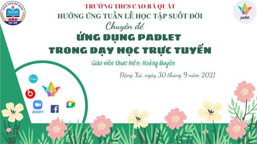 Trường THCS Cao Bá Quát hưởng ứng tuần lễ học tập suốt đời năm học 2021-2022